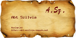 Abt Szilvia névjegykártya